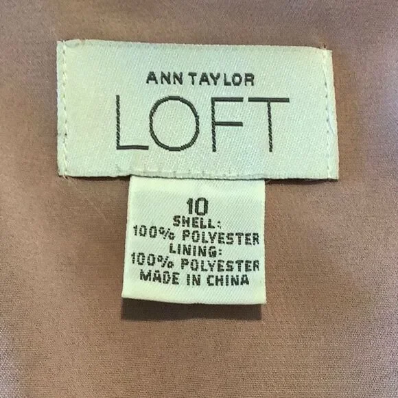 🌸 LOFT Pink Beaded V-Neck Sleeveless Blouse – Size 10 (Fits Like 6–8) - Picture 8 of 9